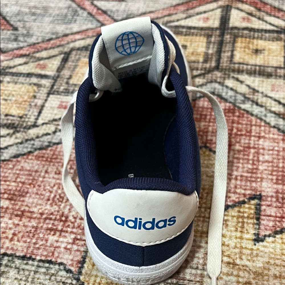 adidas Kids Navy and White Low-Top Sneakers - Picture 2 of 5